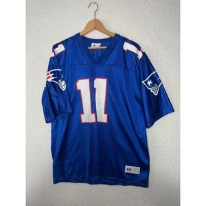 Vintage Logo Athletic New England Patriots Drew Bledsoe 11 Jersey Blue XL NFL